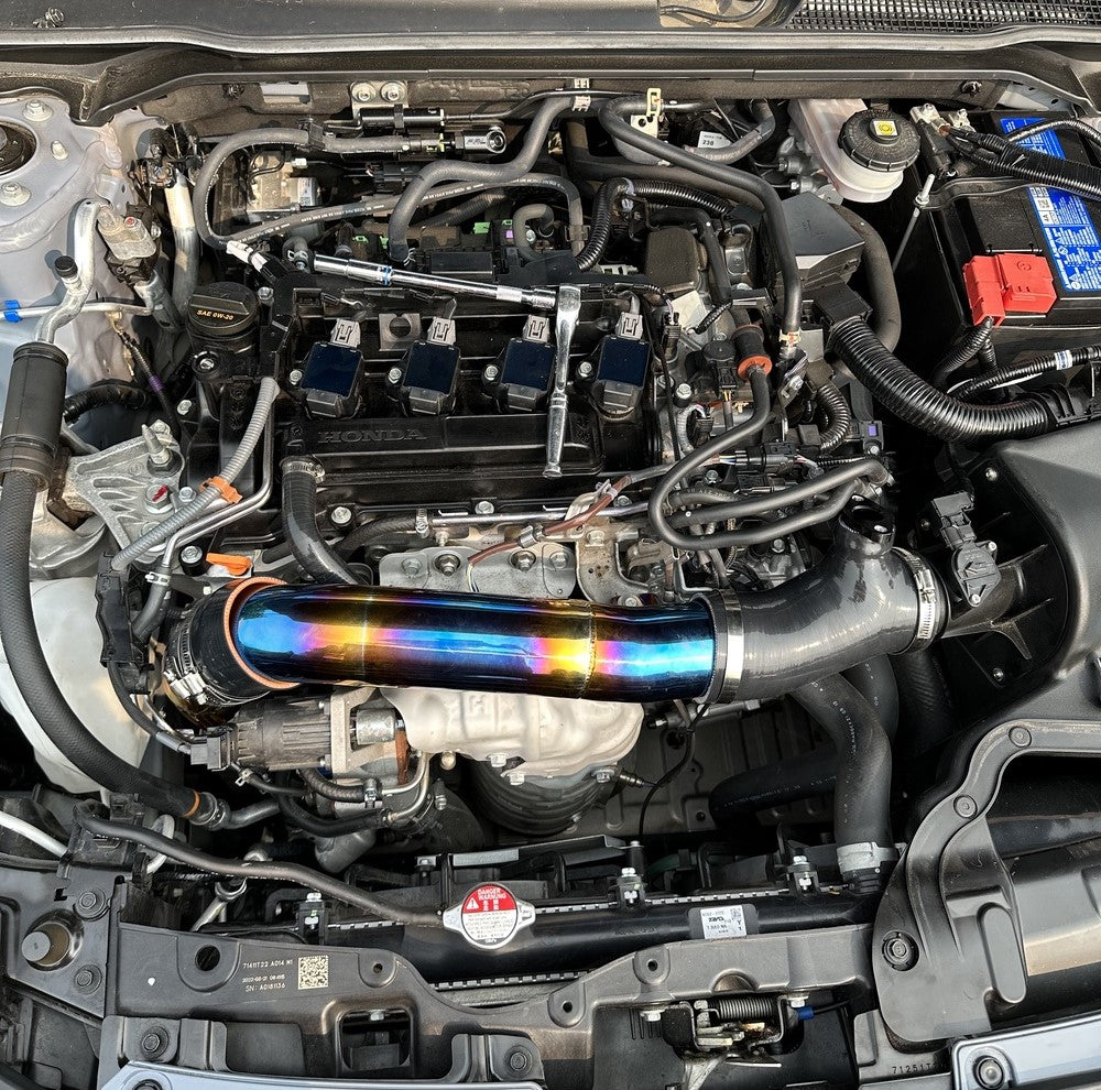 PLM Turbo Inlet Pipe Kit Stainless Burnt Blue - 23+ Integra 22+Civic ...