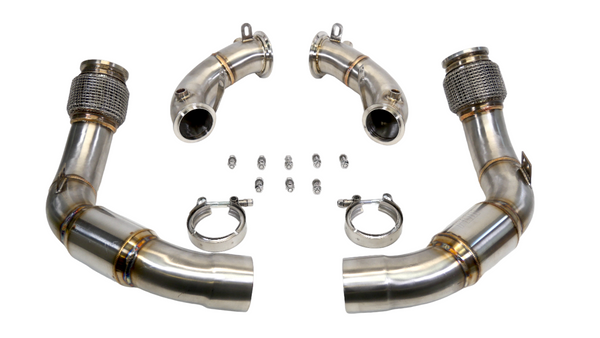 PLM BMW M5 M8 S63R Catted Downpipes F90 2018+