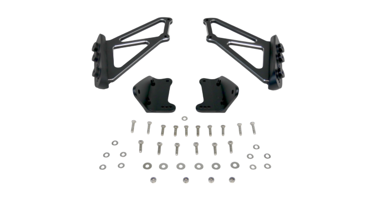 Hypertune Adjustable Black Rear Wing Riser Bracket For Honda Civic EK9 1996-2000 – Aluminum, Anodized