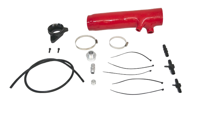 thumbnail image 2 of REV9 SILICONE TURBO INLET HOSE RED FIT FORESTER XT EJ25 04-08 2 of 12