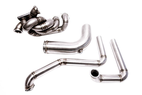 PLM K-Series Hood Exit Up-Pipe & Dump Tube for Top Mount Turbo Manifold